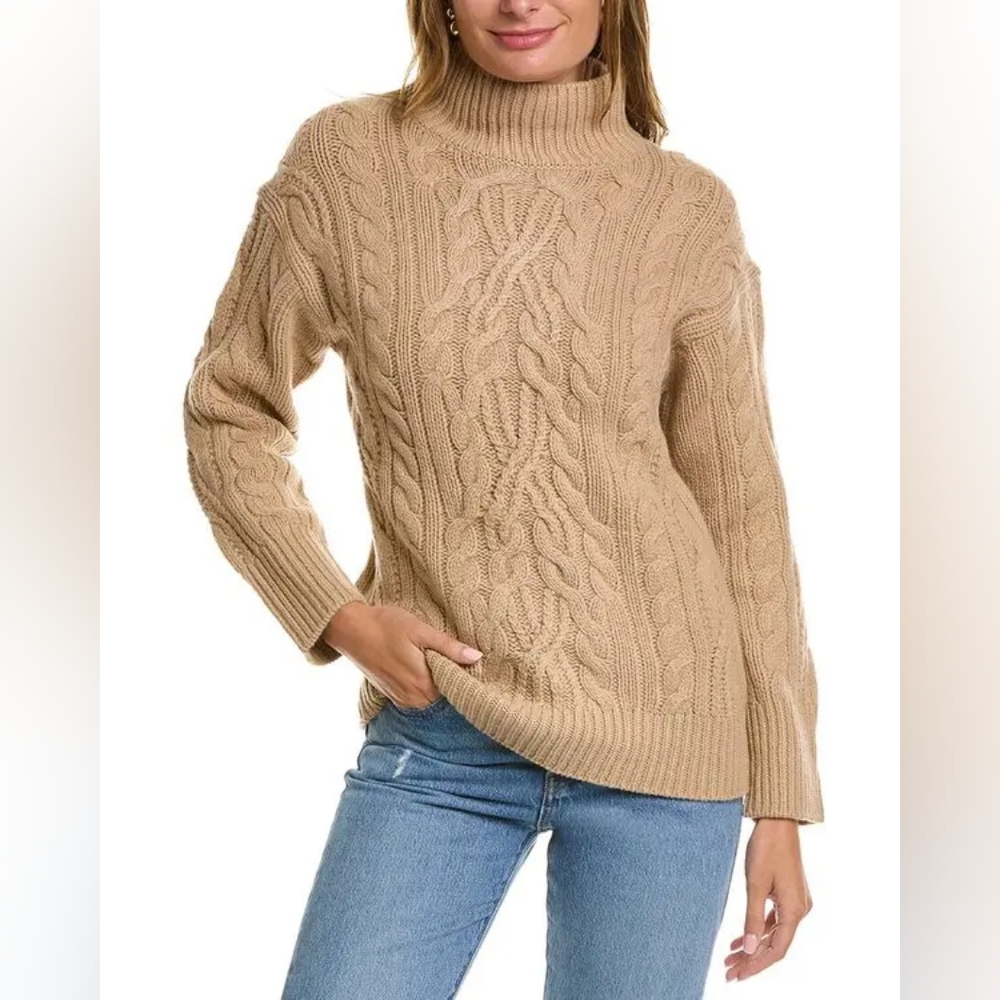 Vince Cashmere & Wool Blend Camel Turtleneck - xl - Picture 2 of 10